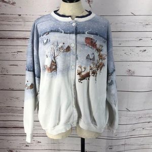 Artisians Christmas ugly XL sweater‎ cardigan